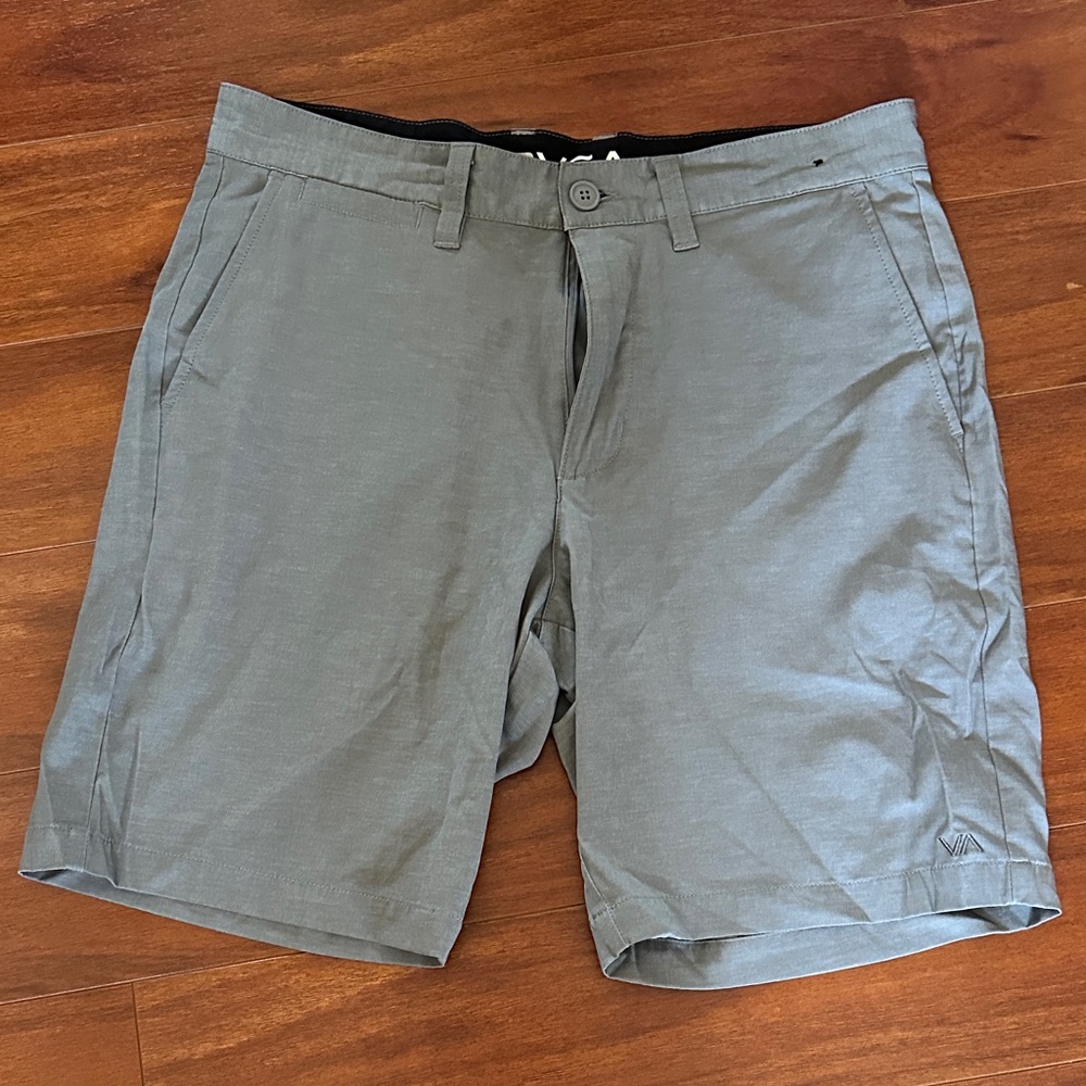 RVCA Men's Charcoal Flat Front Shorts